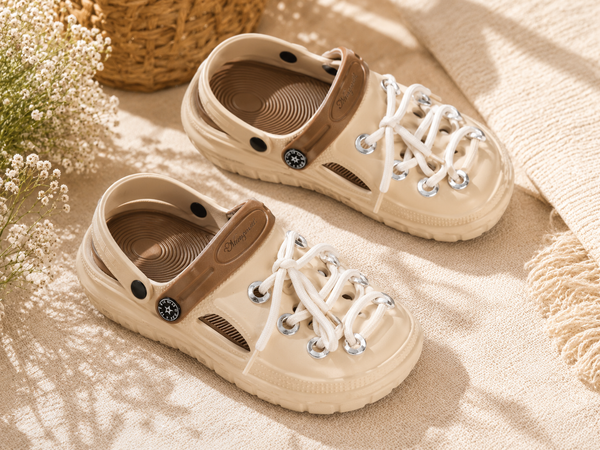 Women's Casual Clog Shoes with Laces | Lightweight Soft Comfort Slip-On Footwear