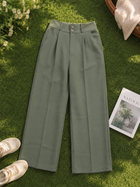 Alven Women's High Waist Wide Leg Trousers | Premium Black Casual Formal Pants