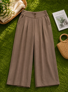 Alven Women's High Waist Wide Leg Trousers | Premium Black Casual Formal Pants