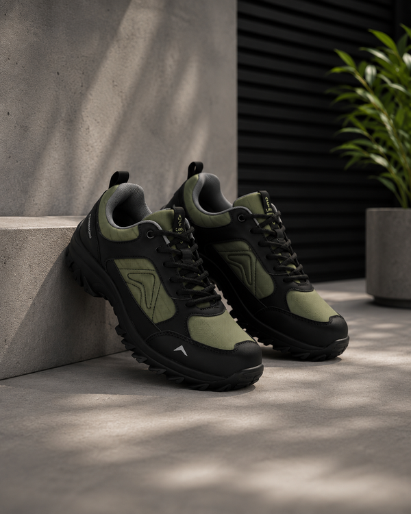 Men's Low-Top Hiking Shoes - Adventra Black