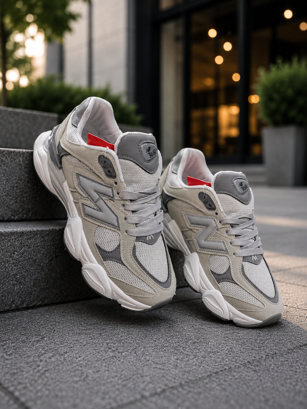 Men's Chunky Mesh Running Sneakers – Lightweight Casual Sports Shoes on steps with a modern design.