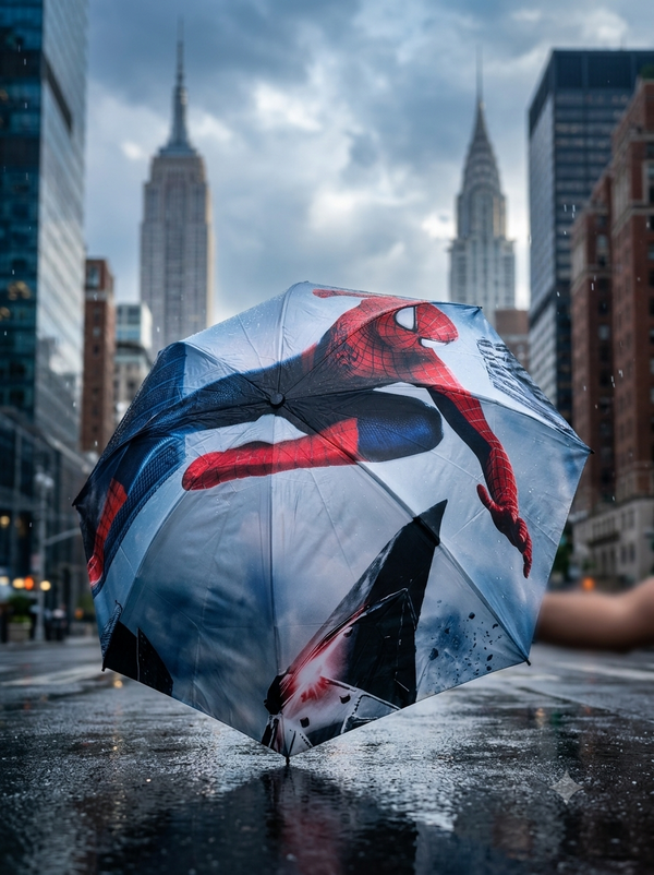 Spider-Man Kids Umbrella | Foldable Windproof Waterproof Cartoon Umbrella for Boys
