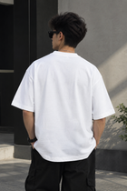 Men’s White Legendary Flame Printed Oversized T-Shirt