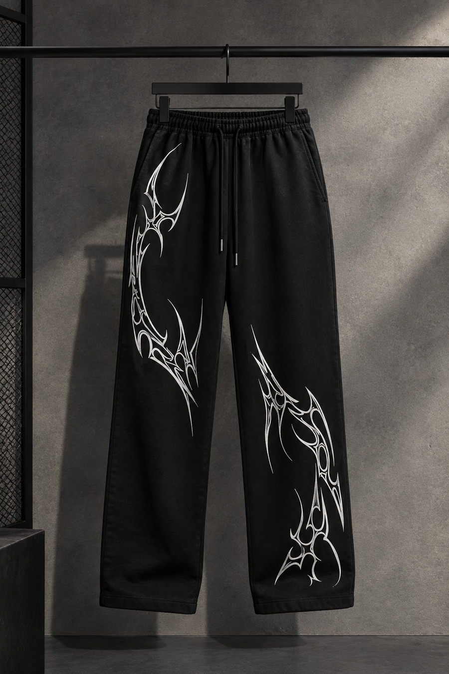 Men’s Black Printed Joggers | Stylish Graphic Track Pants | Casual Streetwear Sweatpants