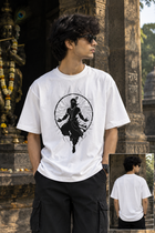 Shri Krishna Printed T-Shirt for Men | Lord Krishna Graphic Tee | White Round Neck T-Shirt