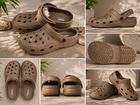 Aqualite Brown Clogs for Men & Women | Lightweight EVA Slip-On Comfort Sandals | Anti-Slip Casual Garden Clogs