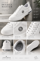 Men's White Casual Sneakers | Stylish Lace-Up Shoes for Men | Trendy Daily Wear Footwear