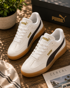 Puma White Green Casual Sneakers for Men | Premium Lifestyle Shoes | Lightweight Comfortable Sneakers