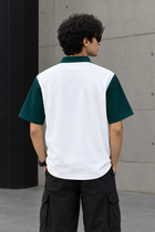 Men’s Green & White Color Block Polo T-Shirt | Half Sleeve Casual Streetwear